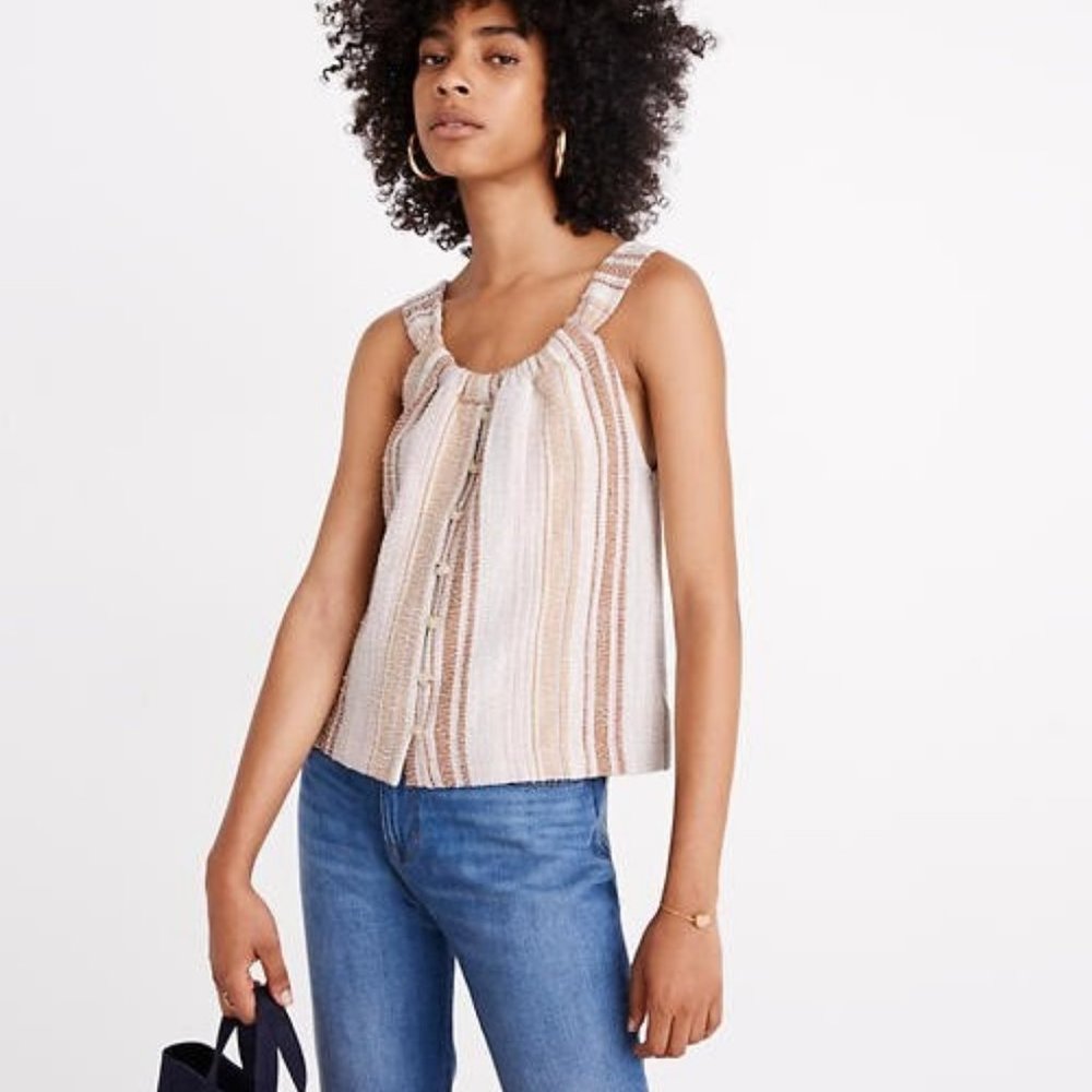 NWT MADEWELL Texture & Thread Tank - Picture 4 of 10